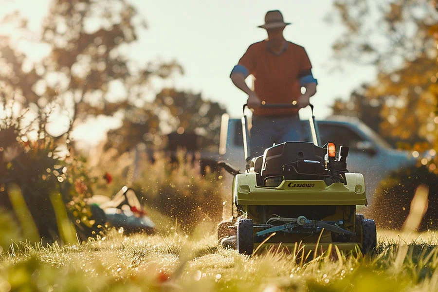 self propelled electric lawnmower